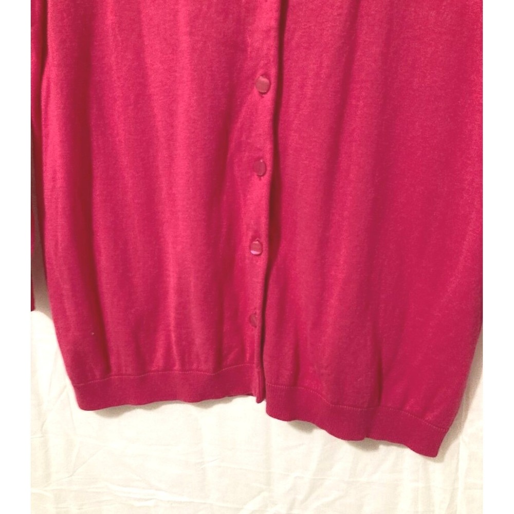 Talbots Cardigan Sweater Womens Large Pink Prep Core Layer Basic Classic Work - Picture 6 of 7